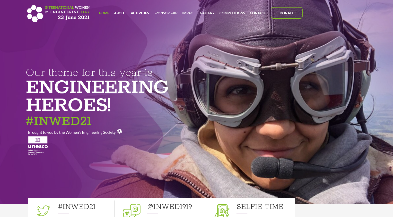 Screenshot Website zum International Women in Engineering Day